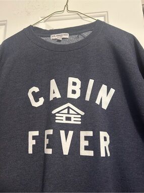 Sub_Urban Riot Navy Crewneck Sweatshirt with White 'CABIN FEVER' Print